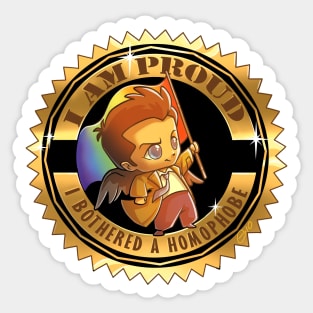 Proud Castiel seal - Homophobes Sticker